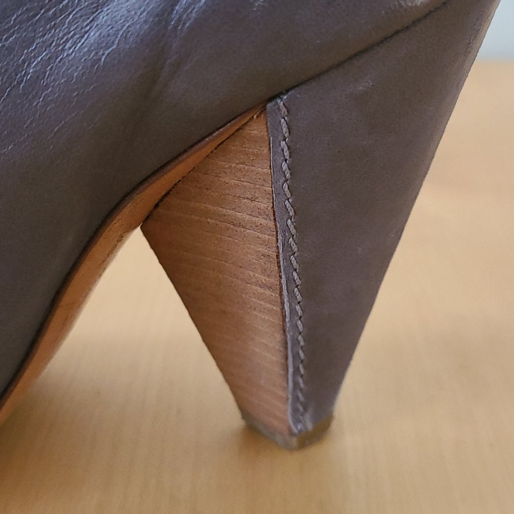 Belle Sigerson Morrison Grey Leather Mules - sz 7 - Picture 5 of 13
